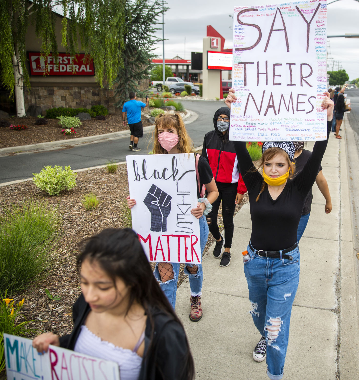 Citizens gather to protest police brutality